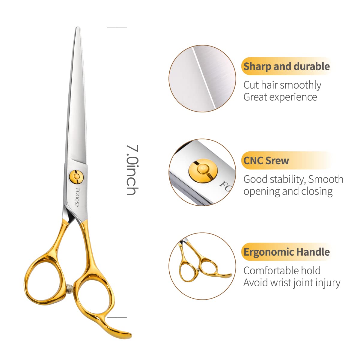 FOGOSP 440C stainless steel blades deliver durability and sharp convex edge.