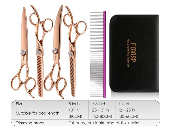 FOGOSP dog comb aids detangling before trimming for cleaner results