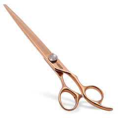 FOGOSP Rose Gold Titanium 8'' dog scissors offer smooth, precise trimming.