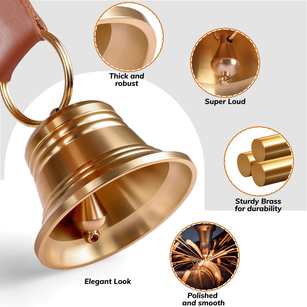 FOLKSMATE leather dog door bells include a 5 step training guide for housebreaking