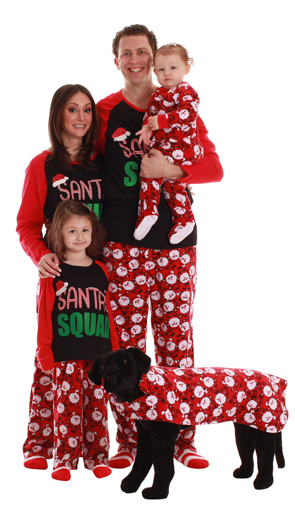 Followme dog jacket Santa print front view for warm festive wear.