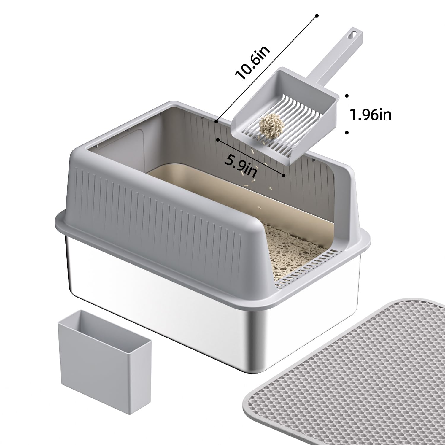 Fooalgo privacy wall highlights 11.8-inch high sides for cat security.