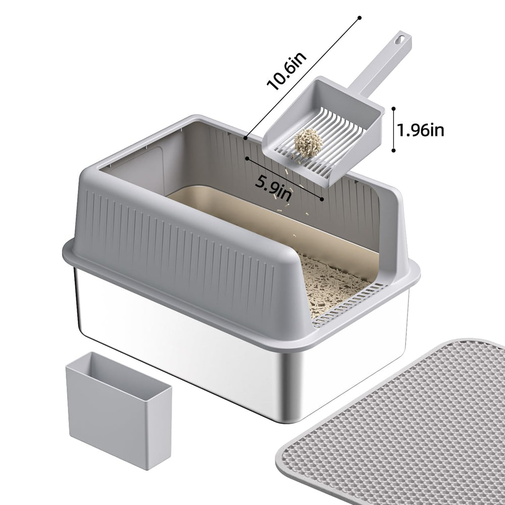 Fooalgo privacy wall highlights 11.8-inch high sides for cat security.