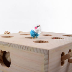 FOOPOMARY cat pawing the mole game to boost engagement and exercise