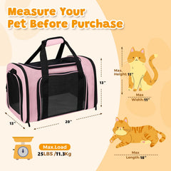 FOORLON pink carrier with adjustable shoulder strap for hands-free travel.