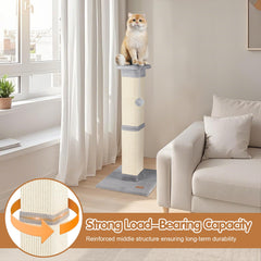 Fopetfy cat-scratching-post-stable-base communicates tipping-resistant design for safety.