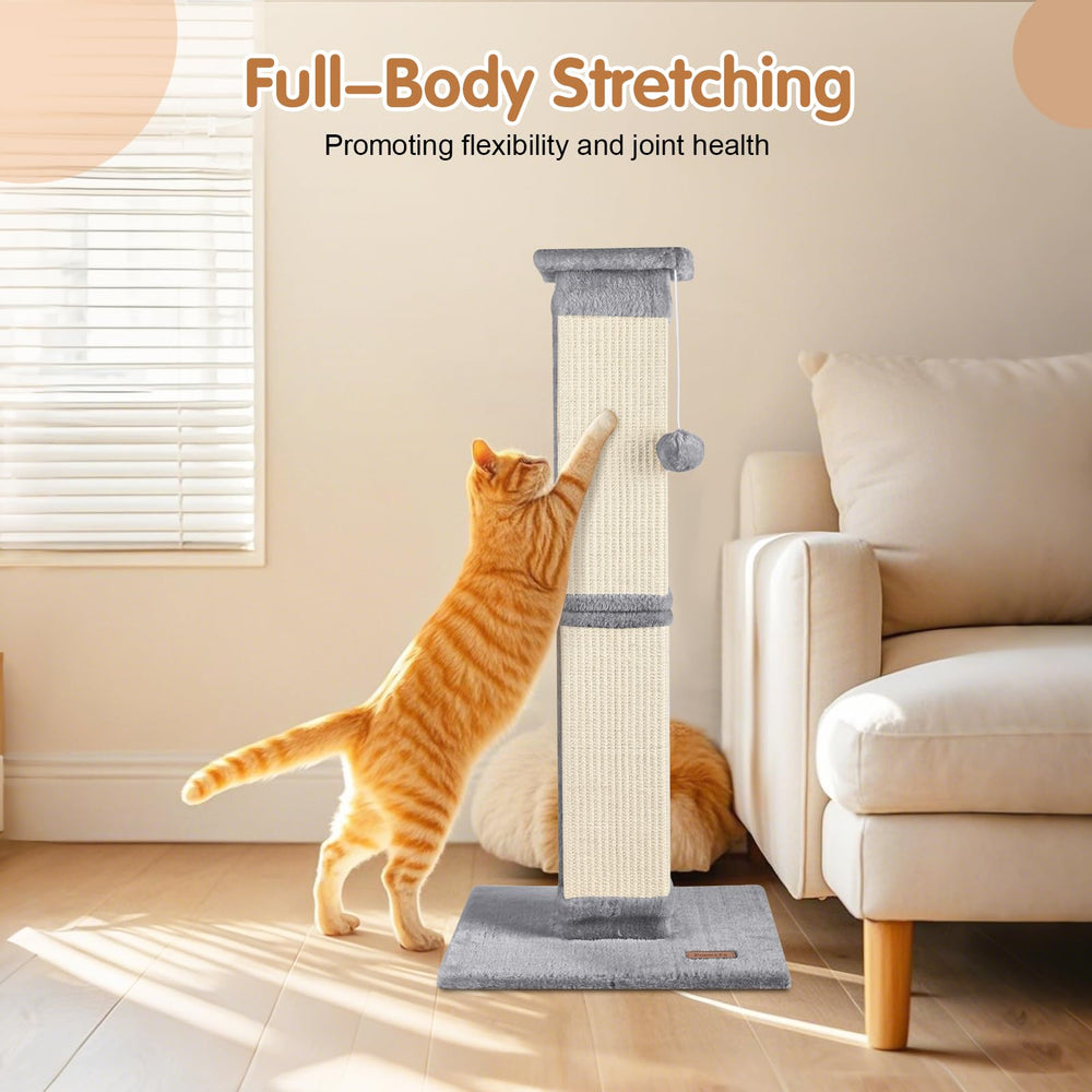 Fopetfy furniture-protection-scratching-post helps protect furniture while channeling claws.