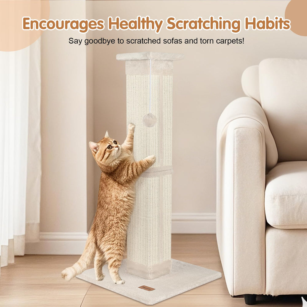 Fopetfy natural sisal wrapped post delivers satisfying scratching texture