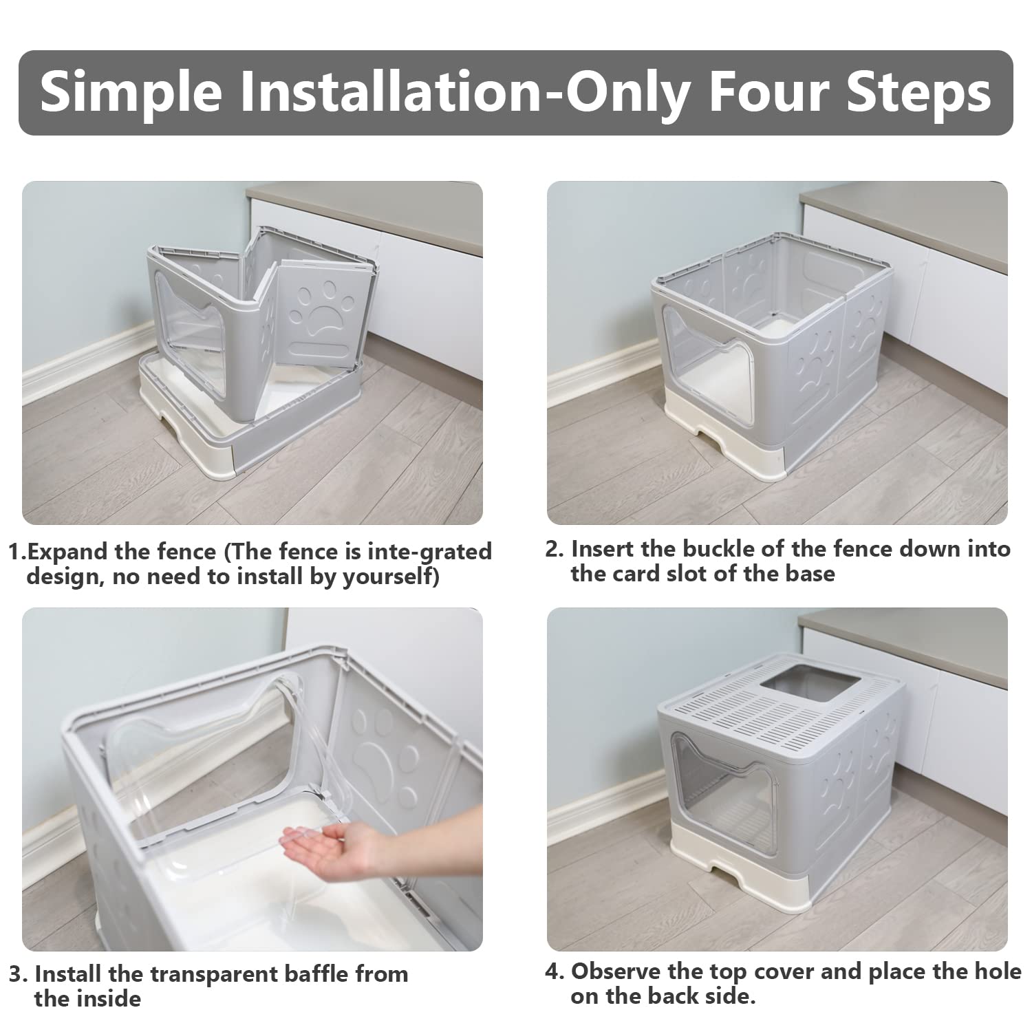 Fophop included scoop and 2-in-1 brush streamline litter box upkeep.
