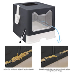 fophop top-entry anti-splash design reduces litter scattering.