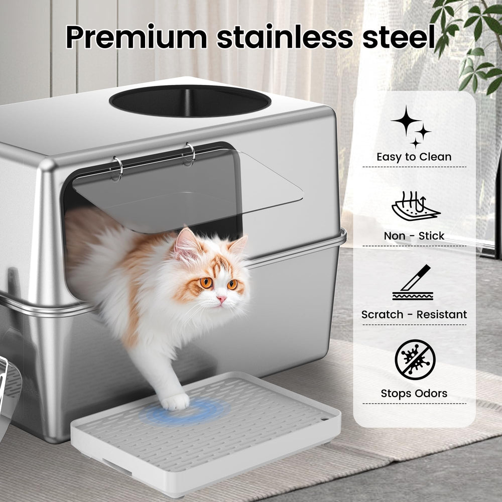 FOPUNB includes stainless steel scoop for quick cleanup.