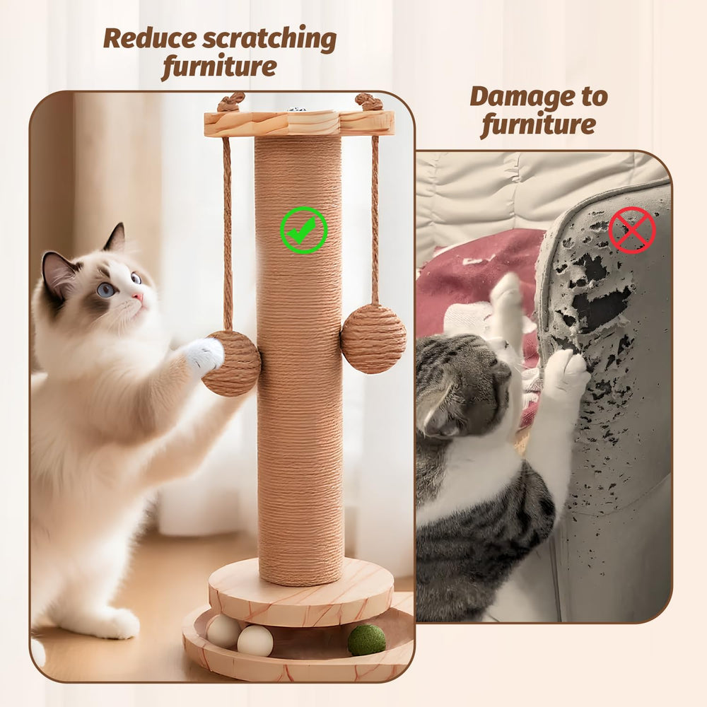 FOR-HI 15.7-inch cat scratcher fits small spaces and helps scratching.
