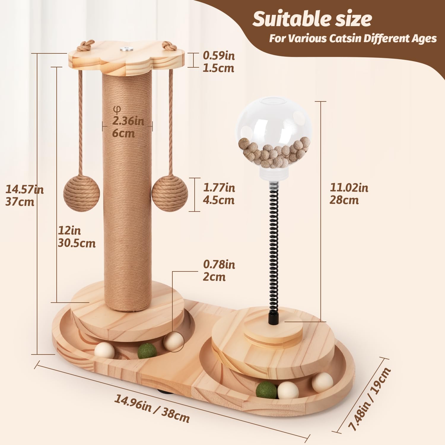 FOR-HI cat ball tracks for kittens support active, engaging play.