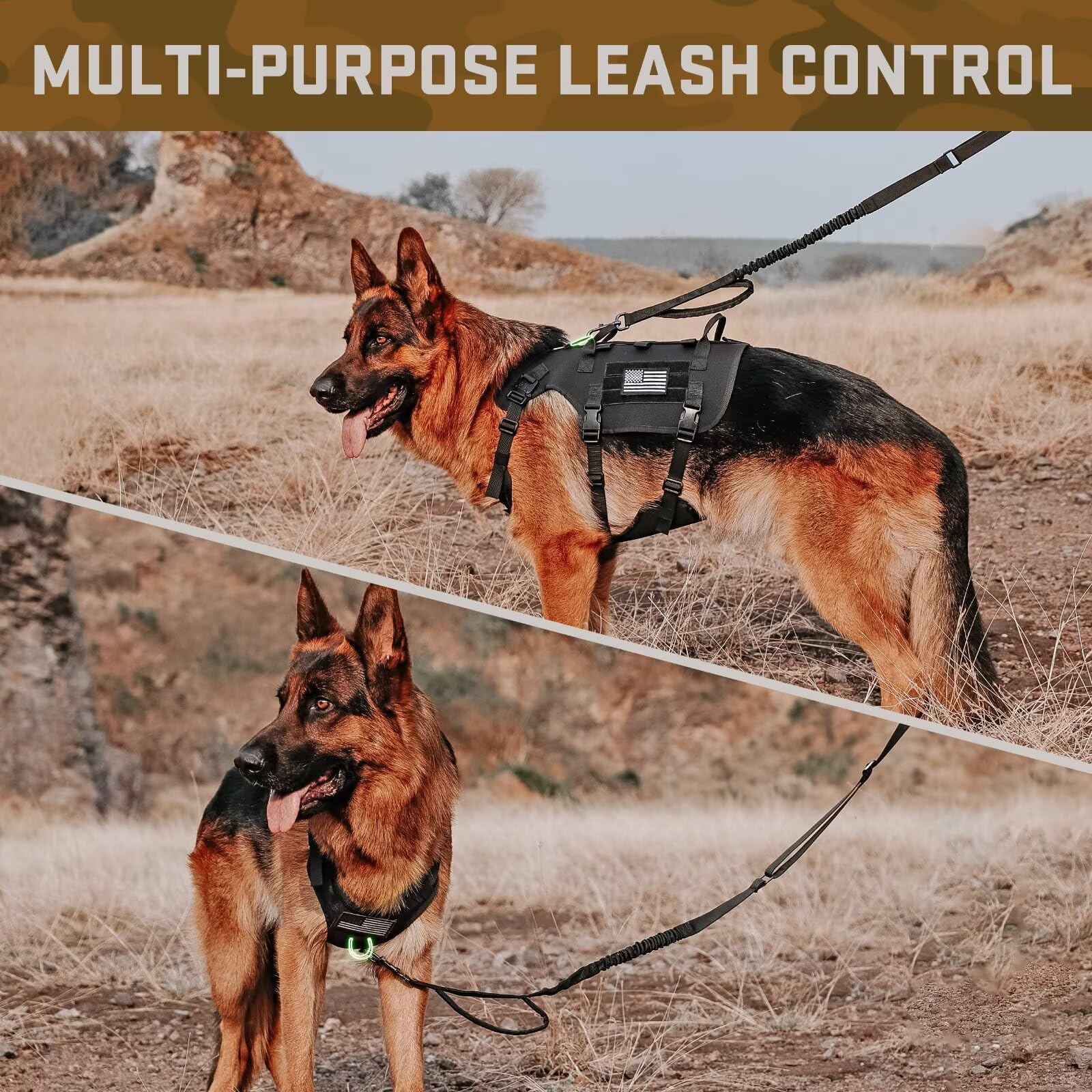 Forestpaw dog harness 1000d nylon material showcases tough exterior for long wear