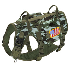 Forestpaw dog harness medium front-view—escape-proof and no-pull control.