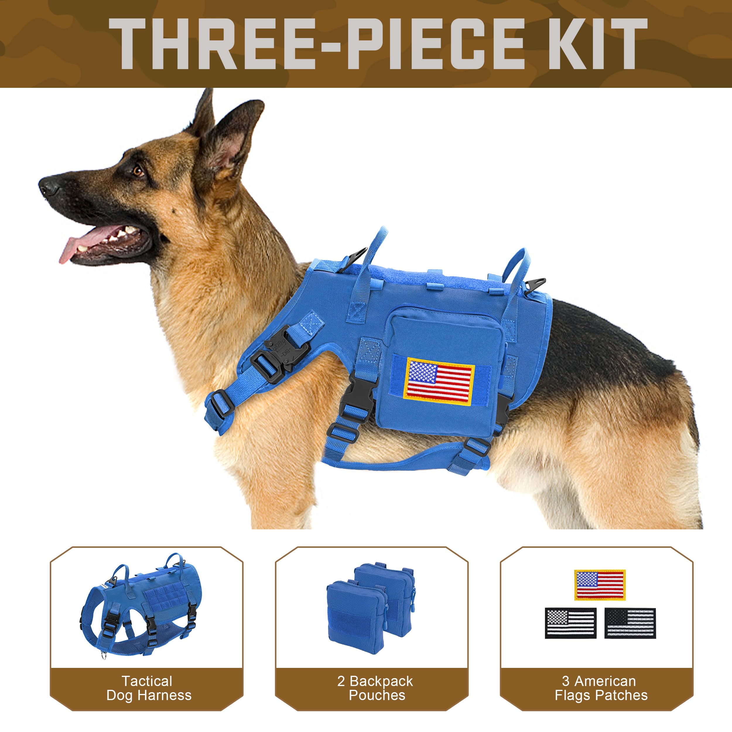 Forestpaw dog harness medium side view shows comfortable fit and easy adjustability.