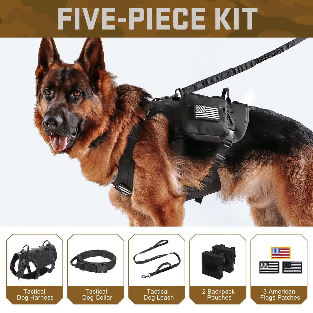 Forestpaw tactical collar with foldable handle and quick-release buckle for safe close-control