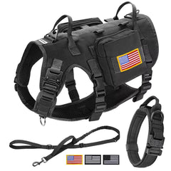 Forestpaw tactical harness on a large dog showing front D-ring for no-pull control during walks