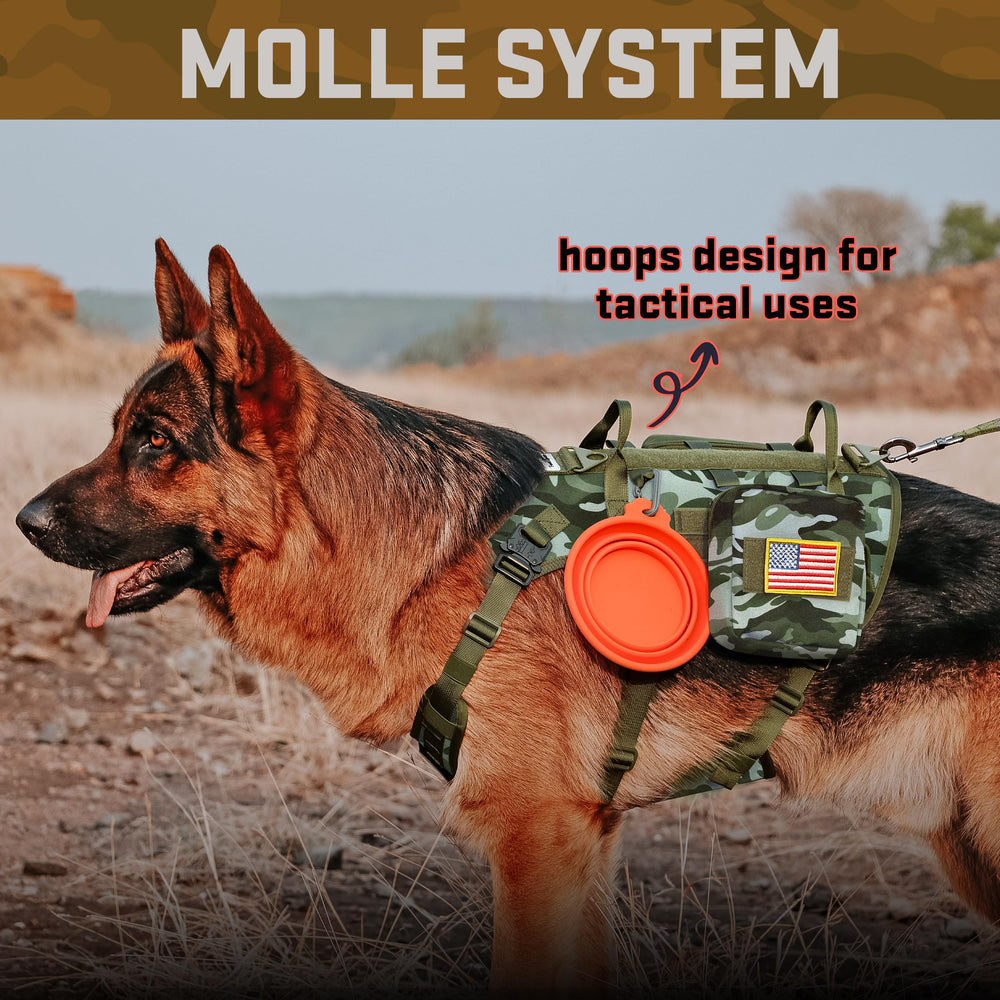 Forestpaw MOLLE pouches backpack set for on-the-go gear storage