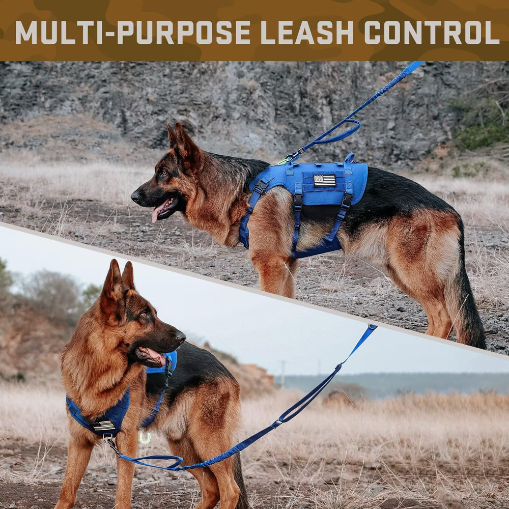 Forestpaw blue MOLLE backpack right demonstrates rugged durability