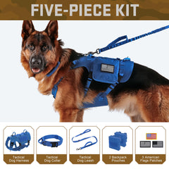 Forestpaw tactical harness large dogs side view with MOLLE pockets for gear storage