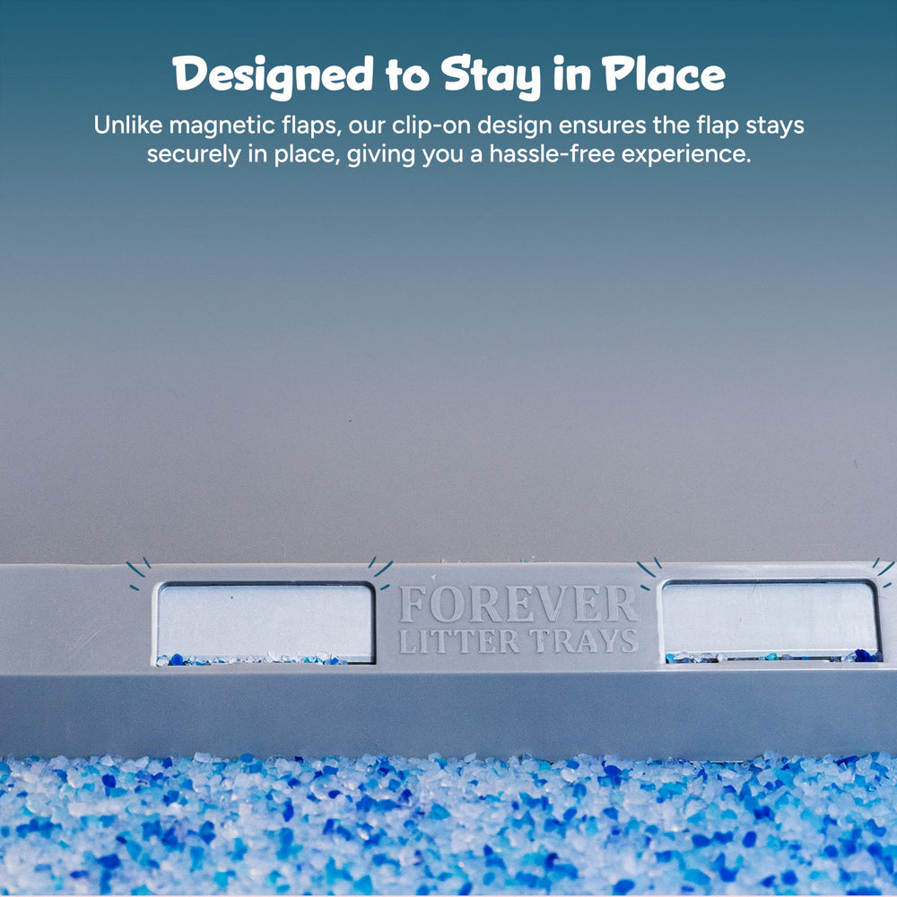 Forever Litter Tray crystal-litter compatibility note reinforces crystal-specific use