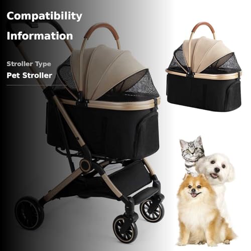 FOREVER QUEEN 3-in-1 pet stroller folded for easy storage and carry.