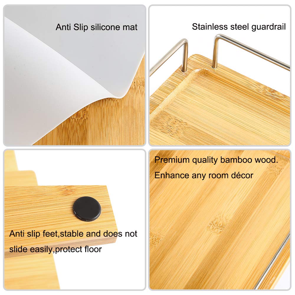 FOREYY premium bamboo construction and non-slip feet protect floors and stabilize bowls