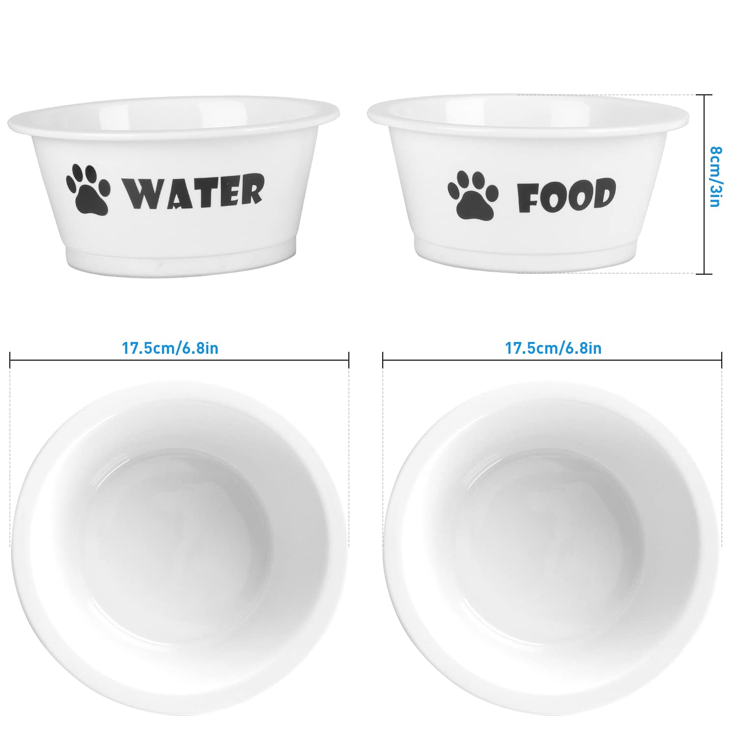 FOREYY raised-feeder compatible bowls fit elevated stands for comfortable posture.