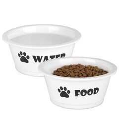 YY FOREYY set of 2 ceramic bowls for dogs and cats; durable dining in modern kitchens.