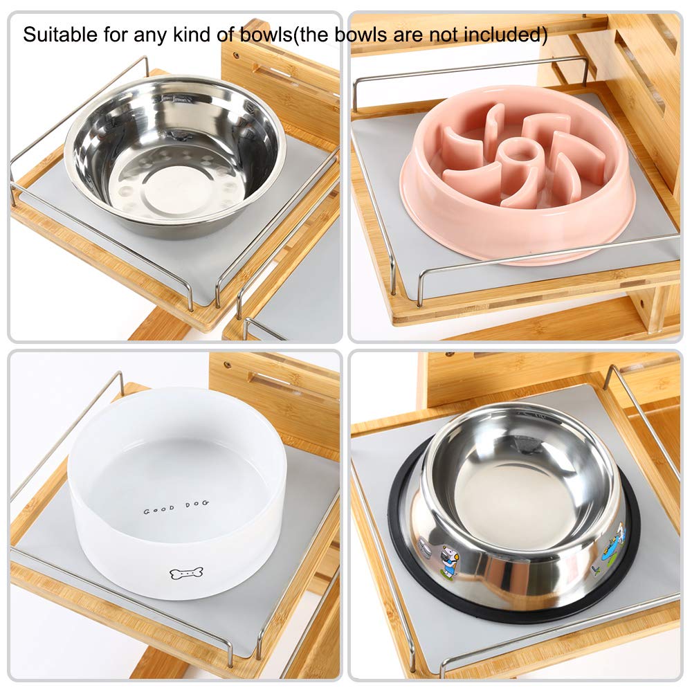 FOREYY two-tray design feeds two dogs or two sizes with ease