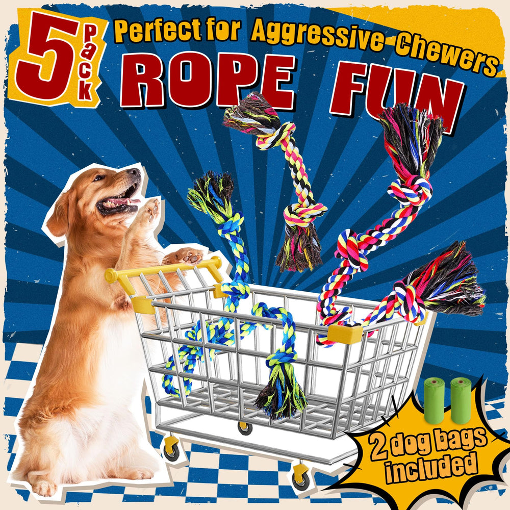 Forfon tough rope toy, durable chewer-approved design withstands pulling and chewing.