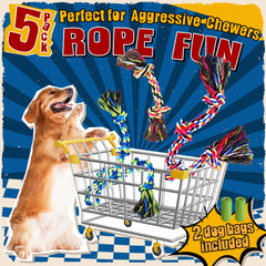 Forfon tough rope toy, durable chewer-approved design withstands pulling and chewing.