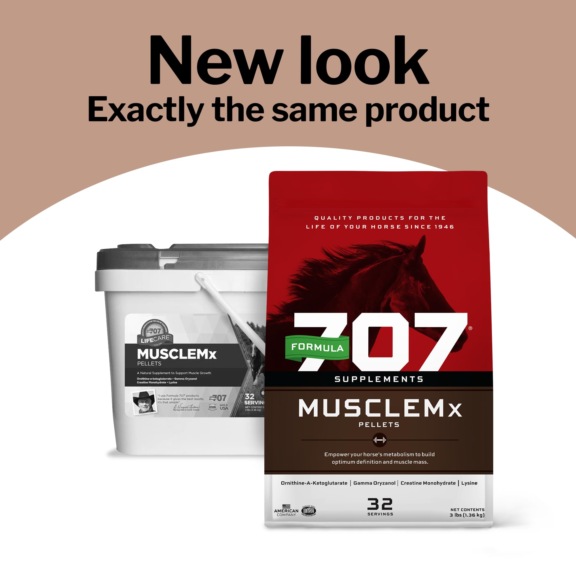 Formula 707 MuscleMx ten-pound bag showing packaging for easy supplementation.