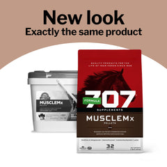 Formula 707 MuscleMx ten-pound bag showing packaging for easy supplementation.