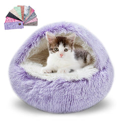 FORMYCATIE cat bed round cave interior for secure nesting and cozy retreat