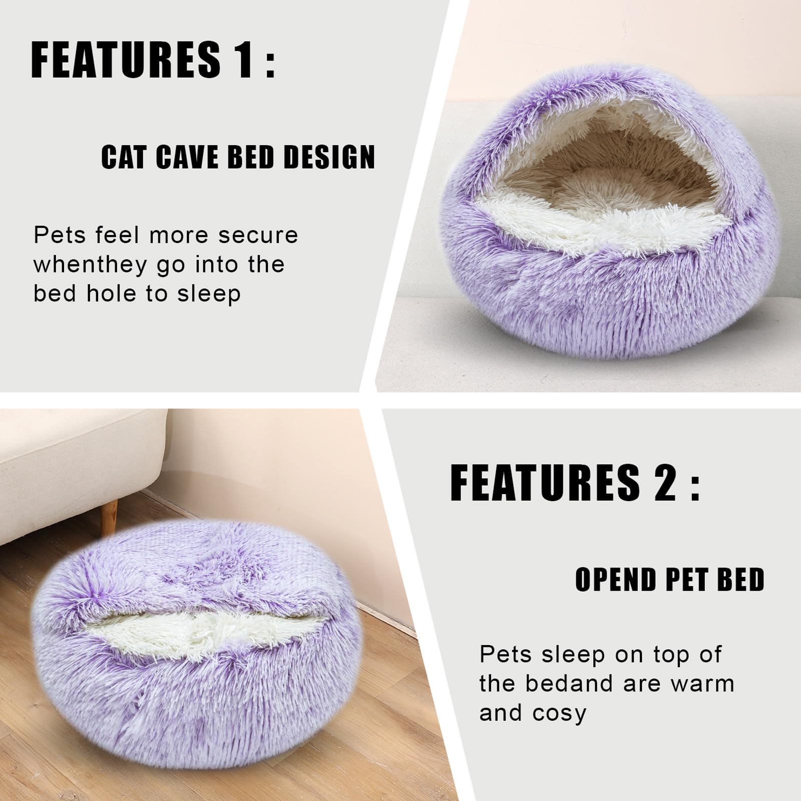 FORMYCATIE cat bed washable and dryer-safe design for easy care