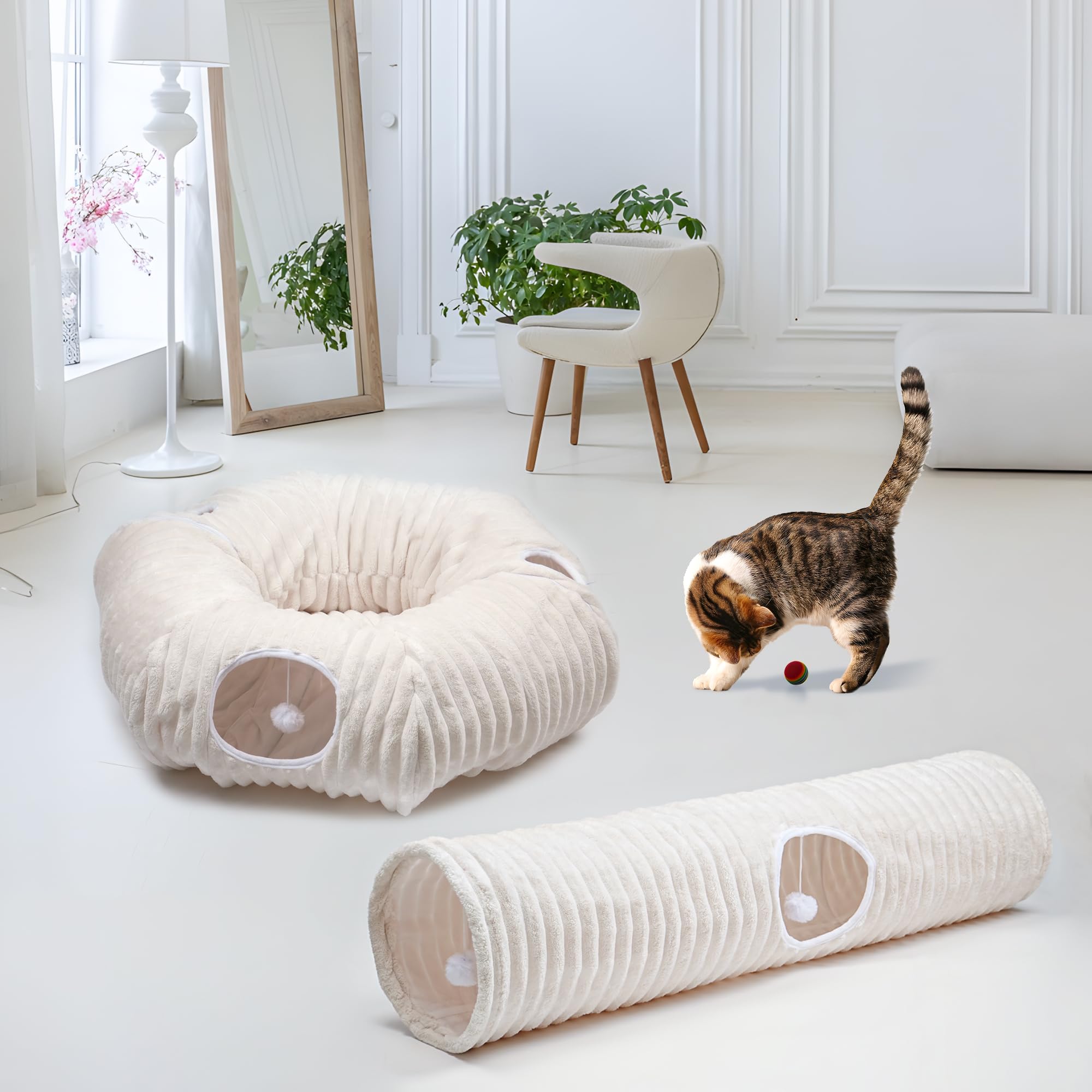 FORMYCATIE cat tunnel entrance balls for interactive play and chasing