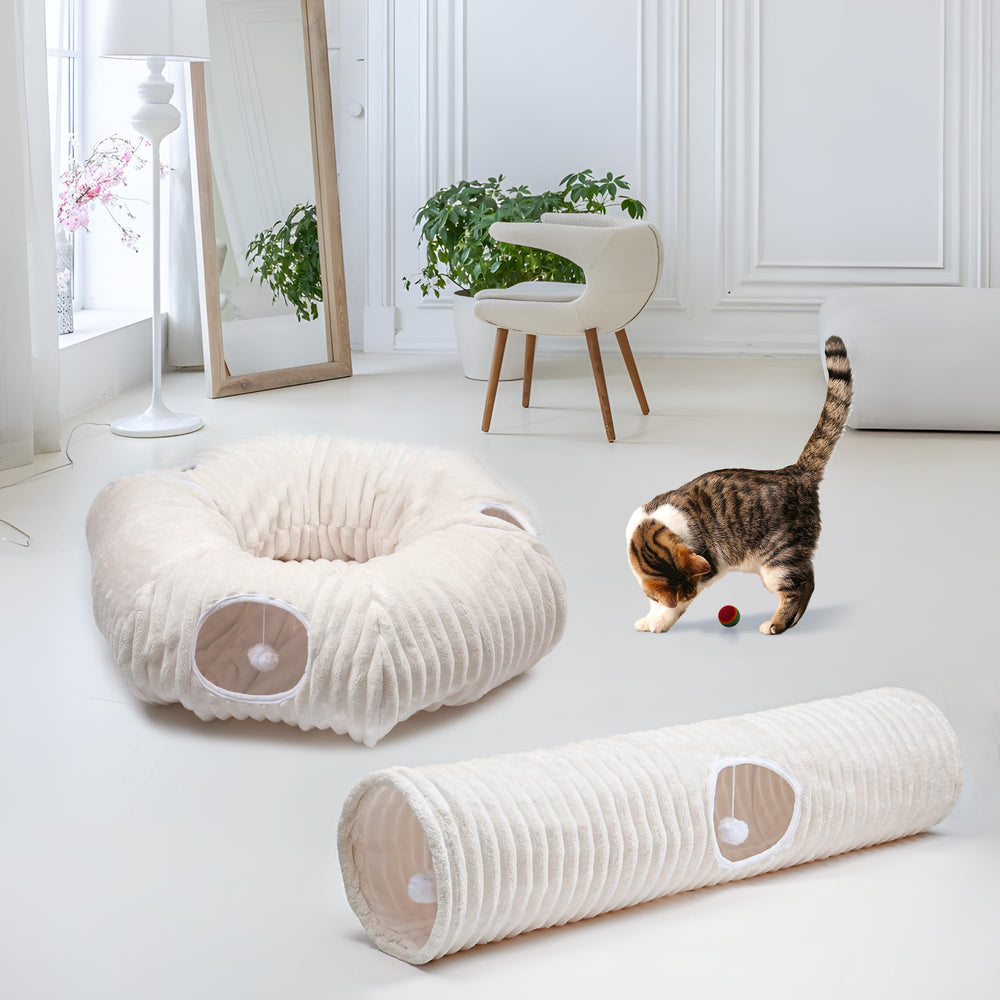 FORMYCATIE cat tunnel entrance balls for interactive play and chasing