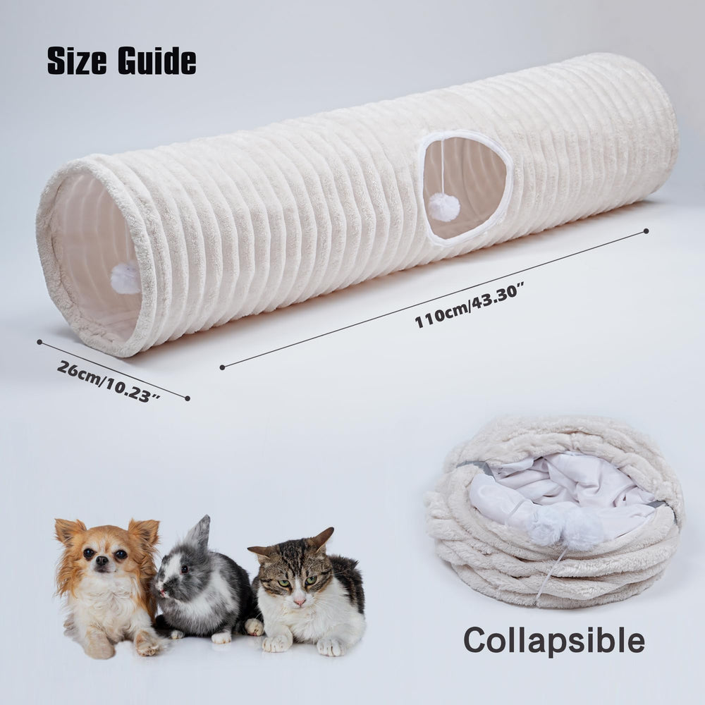 FORMYCATIE cat tunnel soft plush material provides cozy comfort for nap time