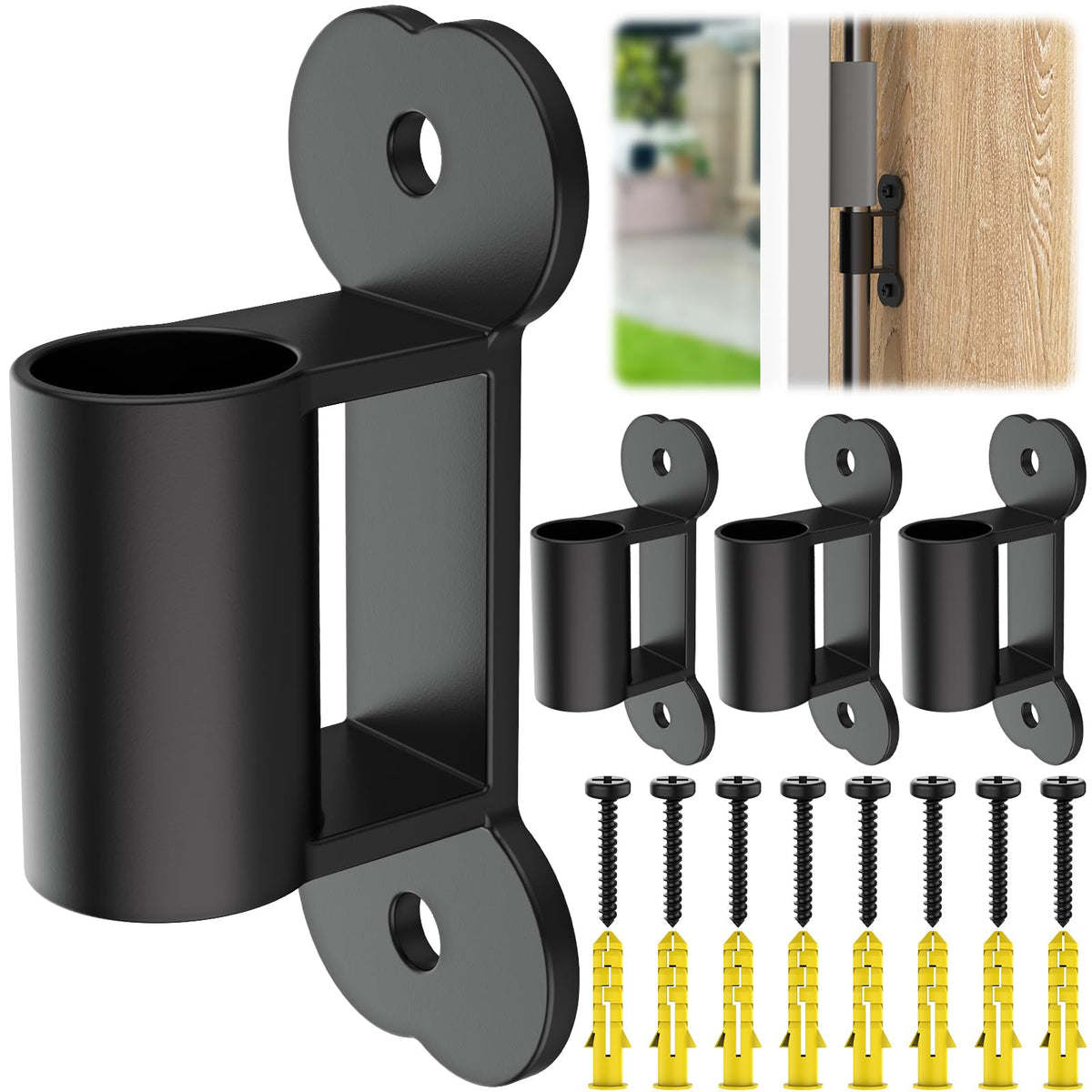 ForoGore fence-to-wall anchor 4-pack secures playpen to wall for expanded use.