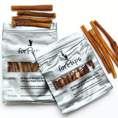 forPups bully sticks 6in pack back — simple packaging and easy storage for busy owners.