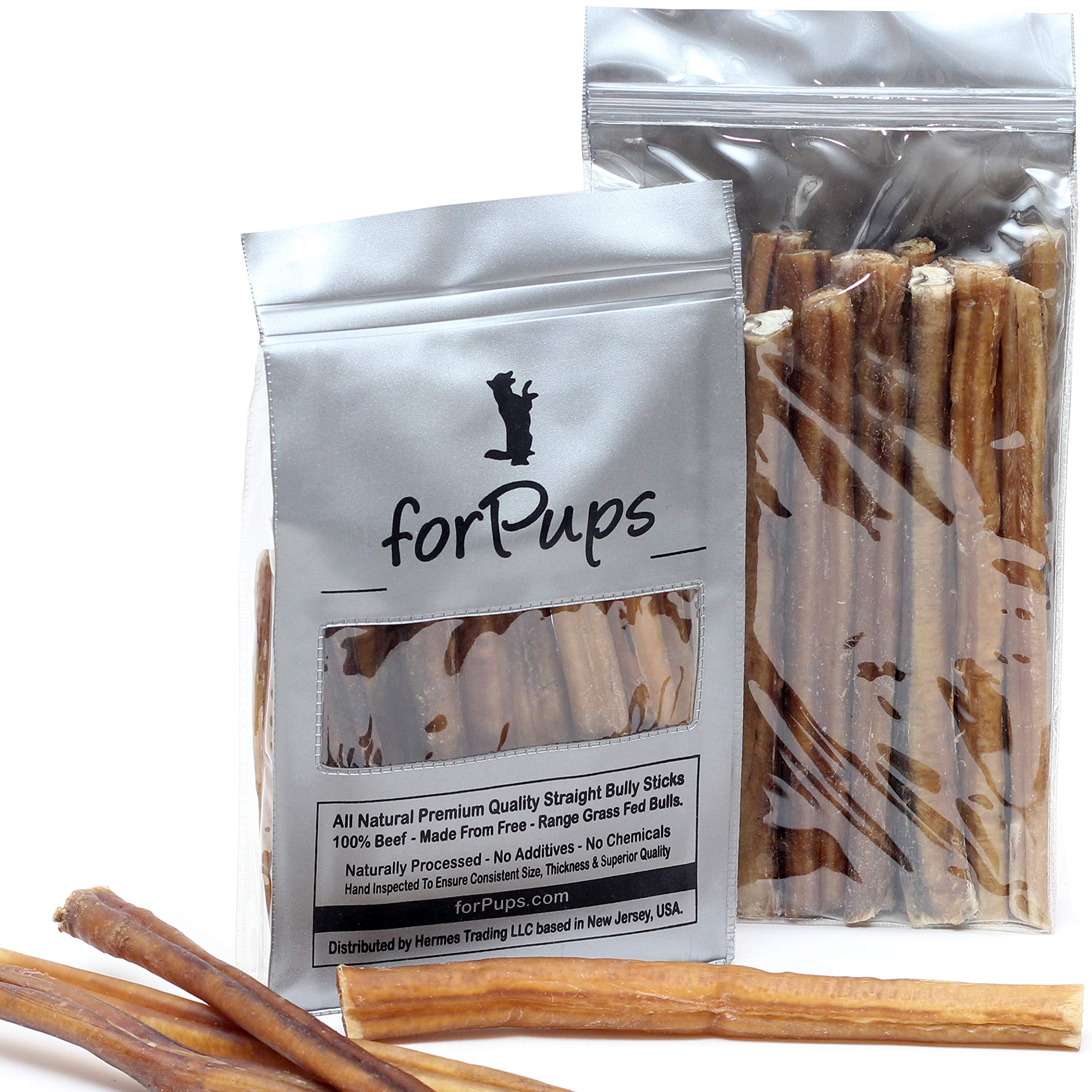 forPups Regular bully sticks grass-fed beef detail highlights natural processing