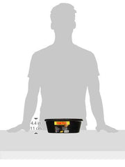 Fortex Feeder Pan side view shows crack-resistant rubber and capacity markings.