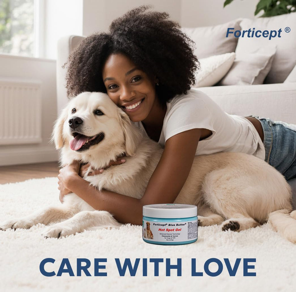 Forticept Blue Butter USA-made jar label-view communicates quality and responsible sourcing.