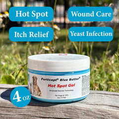 Forticept Blue Butter wound-care ointment application demonstrates quick relief for irritated skin.