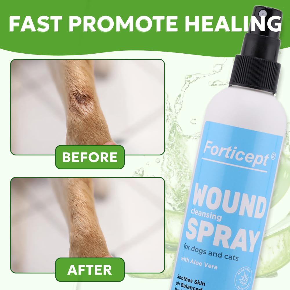 Etiqueta Forticept resalta Aloe Vera y beneficios suaves para la piel.