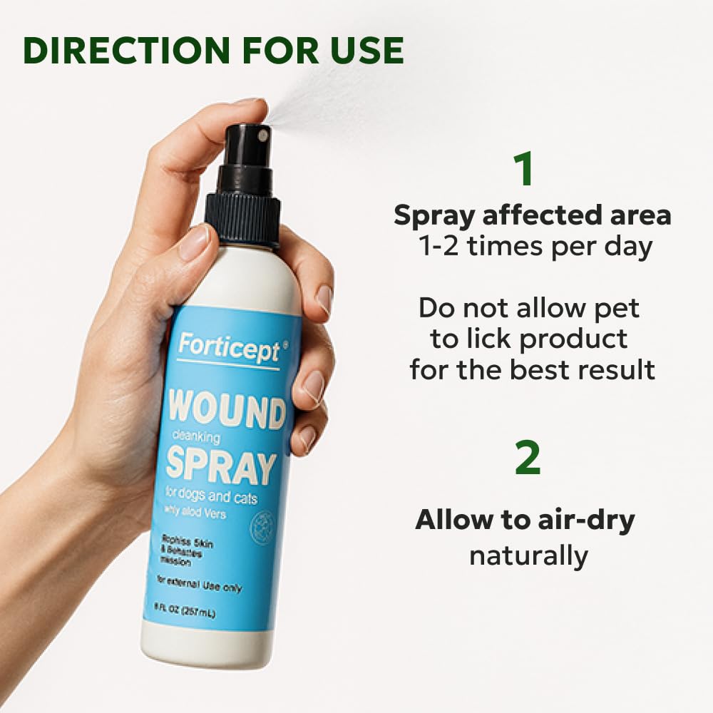 Textura líquida suave de Forticept Hot Spot Spray para piel sensible.