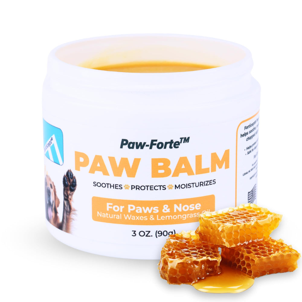 Forticept PAW Balm protects pawpads on hot summer pavement.
