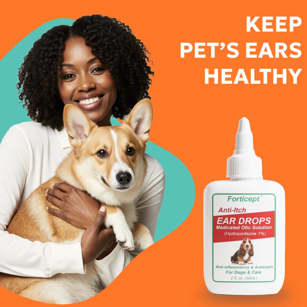 Forticept pet ear health maintenance demonstrates easy routine.